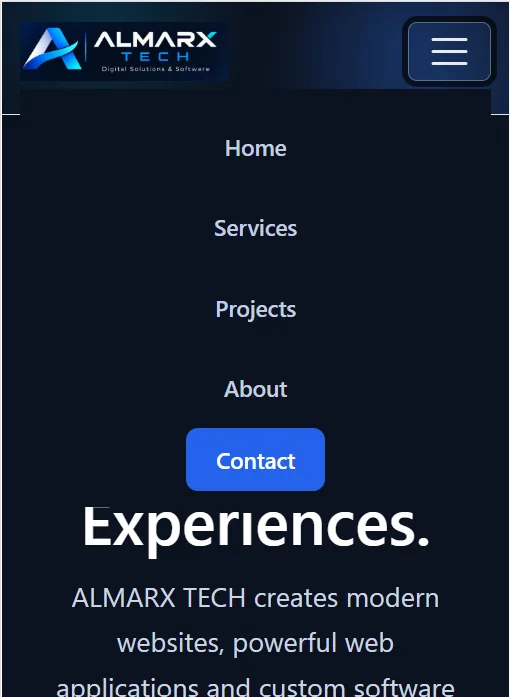 Mobile  Menu View